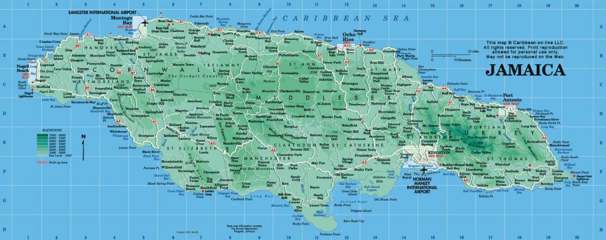 Mapa de runaway bay, jamaica
