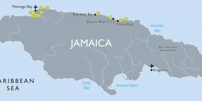 Mapa de jamaica aeropuertos
