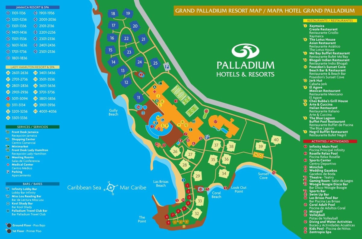Mapa de grand palladium jamaica resort