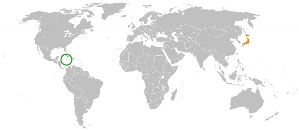 jamaica en el mapa del mundo