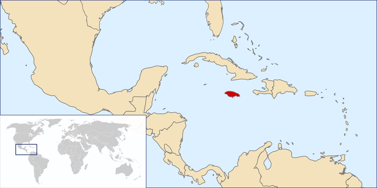 jamaica mapa en el mundo