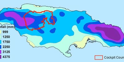 Mapa de jamaica climático
