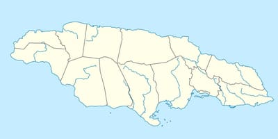 Mapa de jamaica mostrando los ríos