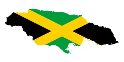 Mapa de jamaica vector