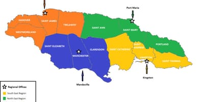 Mapa económico de jamaica