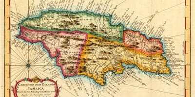 Mapa del vintage de jamaica