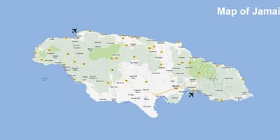 Mapa de winnifred beach jamaica